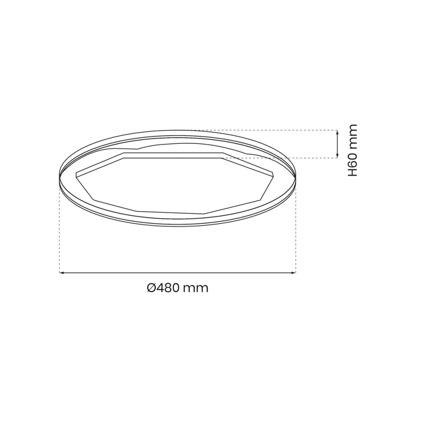 LED Aptumšojama griestu lampa OPTIMA LED/52W/230V 3000-6000K + tālvadības pults