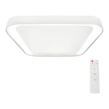 LED Aptumšojama griestu lampa QUADRO LED/66W/230V 3000-6000K balta + tālvadības pults