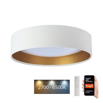 LED Aptumšojama griestu lampa SMART GALAXY LED/24W/230V d. 45 cm 2700-6500K Wi-Fi Tuya balta/zelta + tālvadības pults