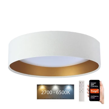 LED Aptumšojama griestu lampa SMART GALAXY LED/36W/230V d. 55 cm 2700-6500K Wi-Fi Tuya balta/zelta + tālvadības pults