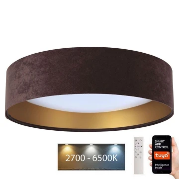 LED Aptumšojama griestu lampa SMART GALAXY LED/36W/230V d. 55 cm 2700-6500K Wi-Fi Tuya brūna/zelta + tālvadības pults