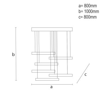 LED Aptumšojama lustra ar auklu LED/100W/230V 3000-6500K + tālvadības pults