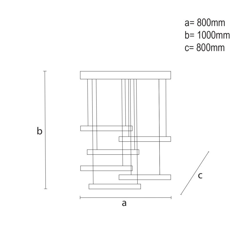 LED Aptumšojama lustra ar auklu LED/100W/230V 3000-6500K + tālvadības pults