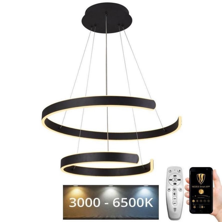 LED Aptumšojama lustra ar auklu LED/120W/230V 3000-6500K + tālvadības pults