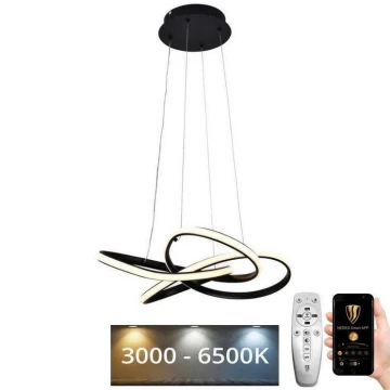 LED Aptumšojama lustra ar auklu LED/40W/230V 3000-6500K melna + tālvadības pults