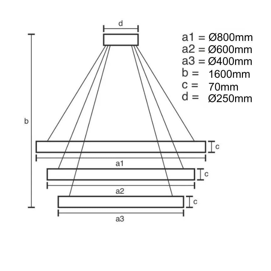 LED Aptumšojama lustra ar auklu LED/45W/230V 3000-6500K + tālvadības pults