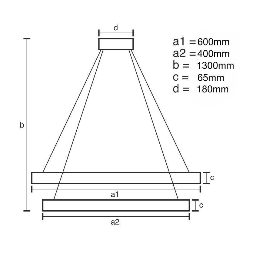 LED Aptumšojama kristāla lustra ar auklu LED/65W/230V 3000-6500K hroms + tālvadības pults