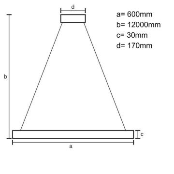 LED Aptumšojama lustra ar auklu LED/75W/230V 3000-6500K + tālvadības pults