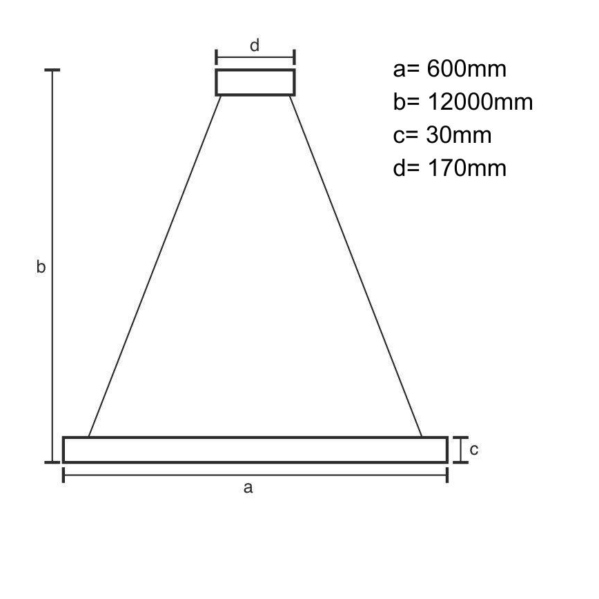 LED Aptumšojama lustra ar auklu LED/75W/230V 3000-6500K + tālvadības pults