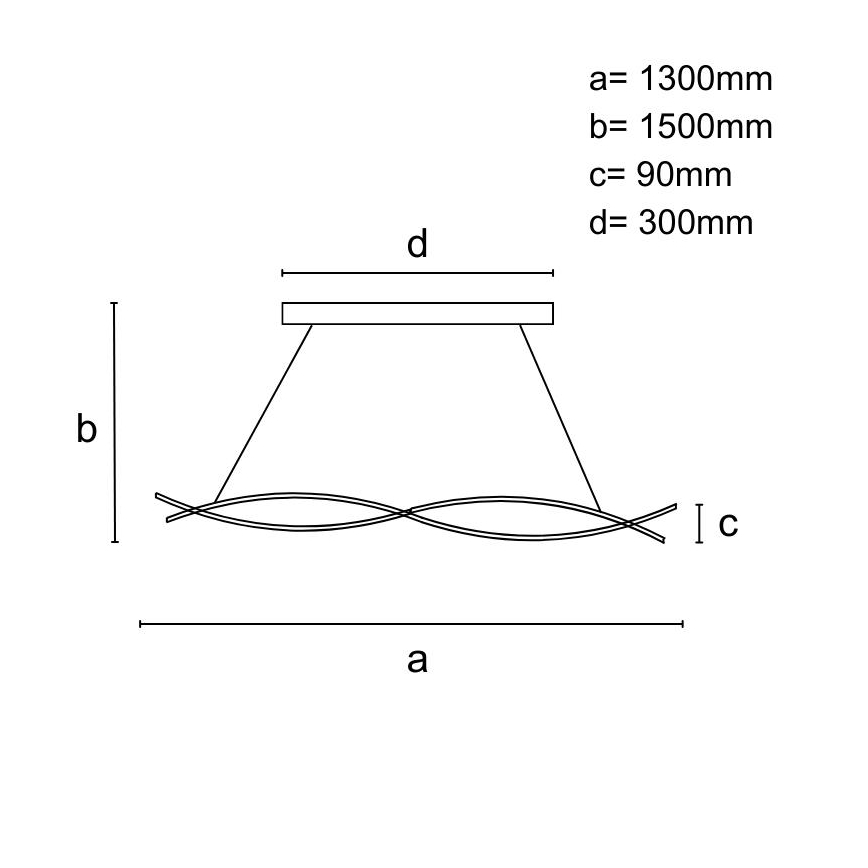 LED Aptumšojama lustra ar auklu LED/80W/230V 3000-6500K + tālvadības pults