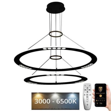 LED Aptumšojama lustra ar auklu LED/90W/230V 3000-6500K + tālvadības pults