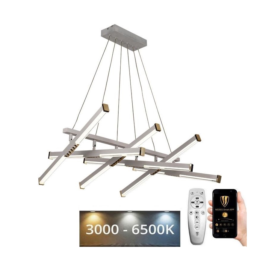 LED Aptumšojama lustra ar auklu LED/90W/230V 3000-6500K + tālvadības pults