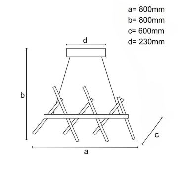 LED Aptumšojama lustra ar auklu LED/90W/230V 3000-6500K + tālvadības pults