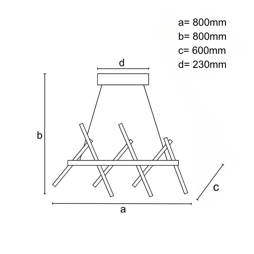 LED Aptumšojama lustra ar auklu LED/90W/230V 3000-6500K + tālvadības pults