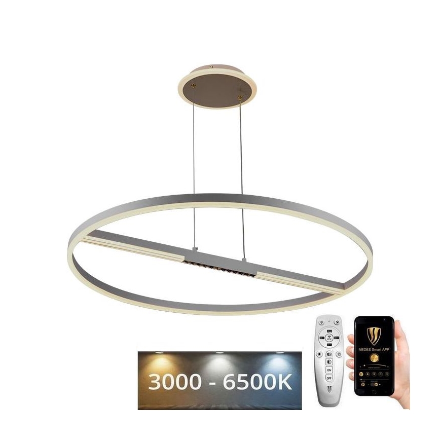 LED Aptumšojama lustra ar auklu LED/95W/230V 3000-6500K + tālvadības pults