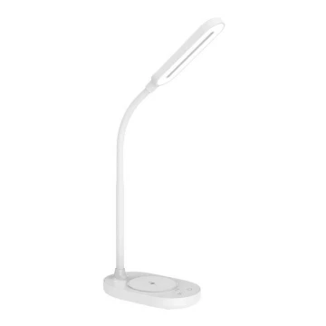 LED Aptumšojama skārienvadāma galda lampa ar bezvadu lādētāju OCTAVIA LED/7W/230V balta
