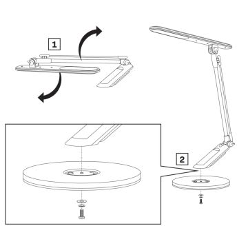 LED Aptumšojama skārienvadāma galda lampa OPTIMUM LED/7W/230V USB 3000/4000/6000K sudraba