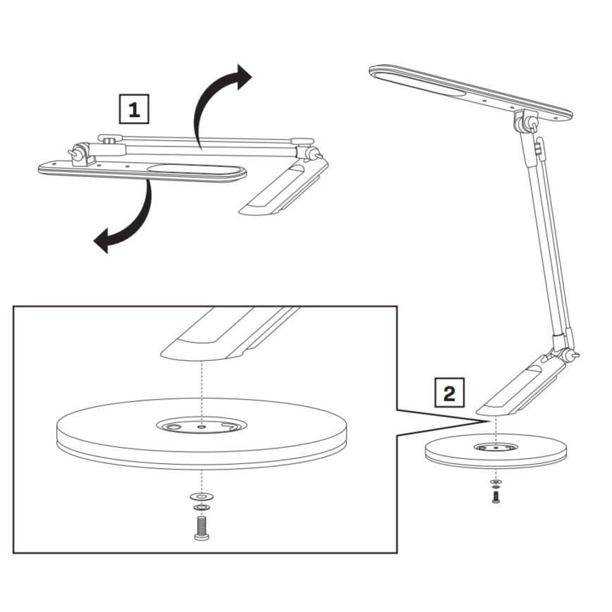 LED Aptumšojama skārienvadāma galda lampa OPTIMUM LED/7W/230V USB 3000/4000/6000K sudraba