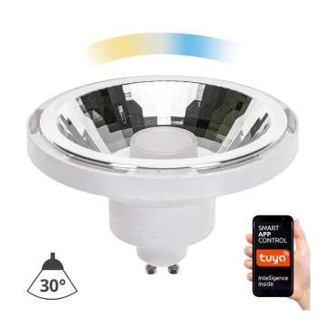 LED Aptumšojama spuldze AR111 GU10/10W/230V 3000-6500K Wi-Fi Tuya 30° balta