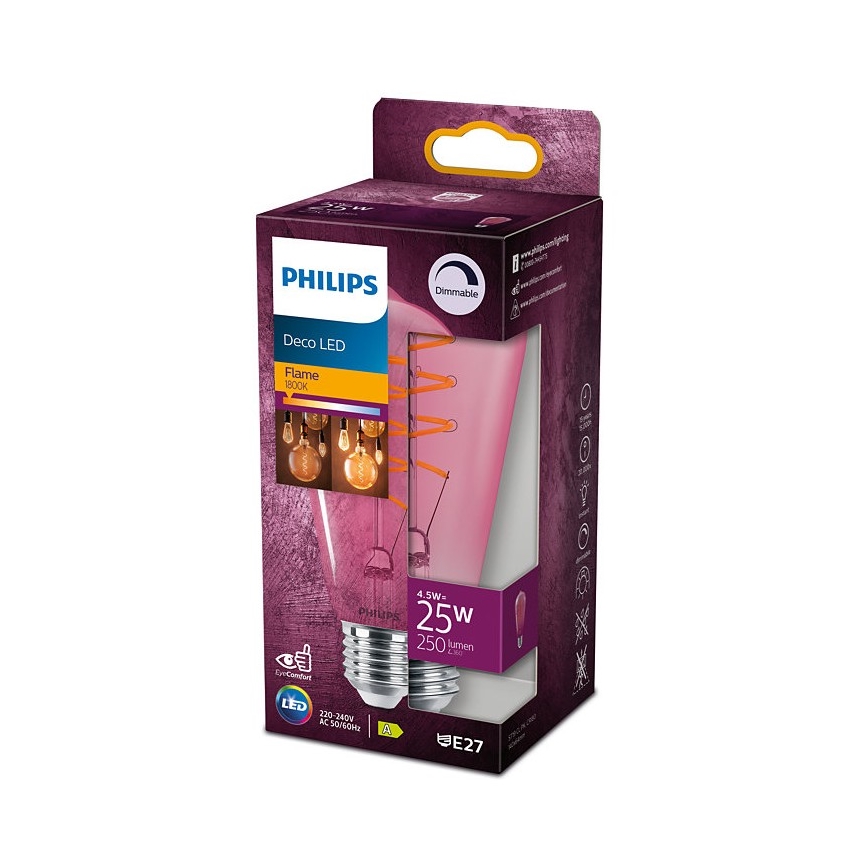 LED Aptumšojama spuldze DECO Philips ST64 E27/4,5W/230V 1800K