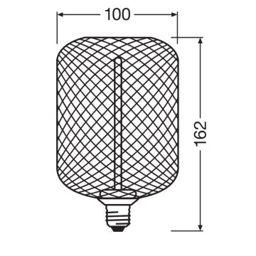 LED Aptumšojama spuldze DECOR FILAMENT E27/3,5W/230V 1800K melna - Osram