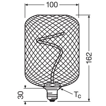 LED Aptumšojama spuldze DECOR FILAMENT E27/3,5W/230V 1800K melna - Osram