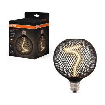 LED Aptumšojama spuldze DECOR FILAMENT G125 E27/3,5W/230V 1800K melna - Osram