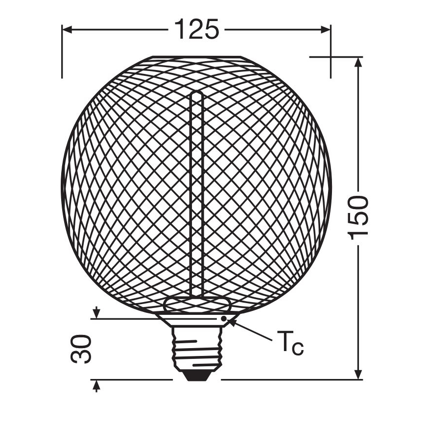 LED Aptumšojama spuldze DECOR  FILAMENT G125 E27/3,5W/230V 1800K zelta - Osram