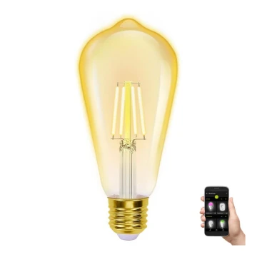 LED Aptumšojama spuldze FILAMENT ST64 E27/6W/230V 2700-6500K Wi-Fi - Aigostar