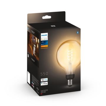 LED Aptumšojama spuldze Philips Hue WHITE FILAMENT G125 E27/7W/230V 2100K