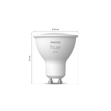 LED Aptumšojama spuldze Philips Hue WHITE GU10/4,2W/230V 2700K