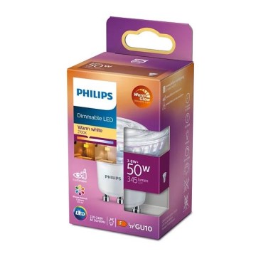 LED Aptumšojama spuldze Philips Warm Glow PAR16 GU10/3,8W/230V 2200-2700K CRI 90