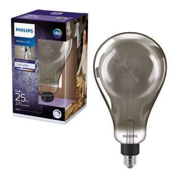 LED Aptumšojama spuldze SMOKY VINTAGE Philips A160 E27/6,5W/230V 4000K