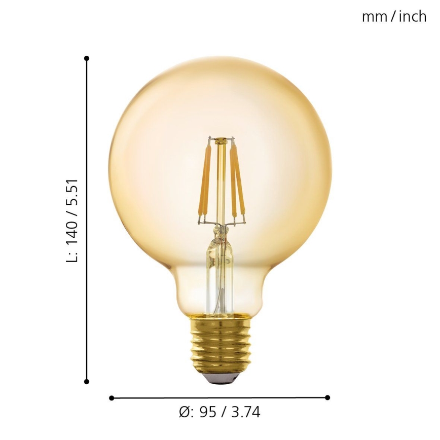 LED Aptumšojama spuldze E27/5,5W/230V 2200K - Eglo