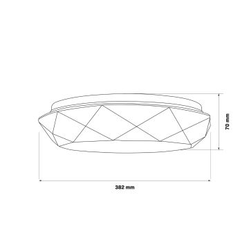 LED Aptumšojama vannas istabas lampa GALAXY LED/48W/230V d. 38 cm 3000-6000K IP44 + tālvadības pults