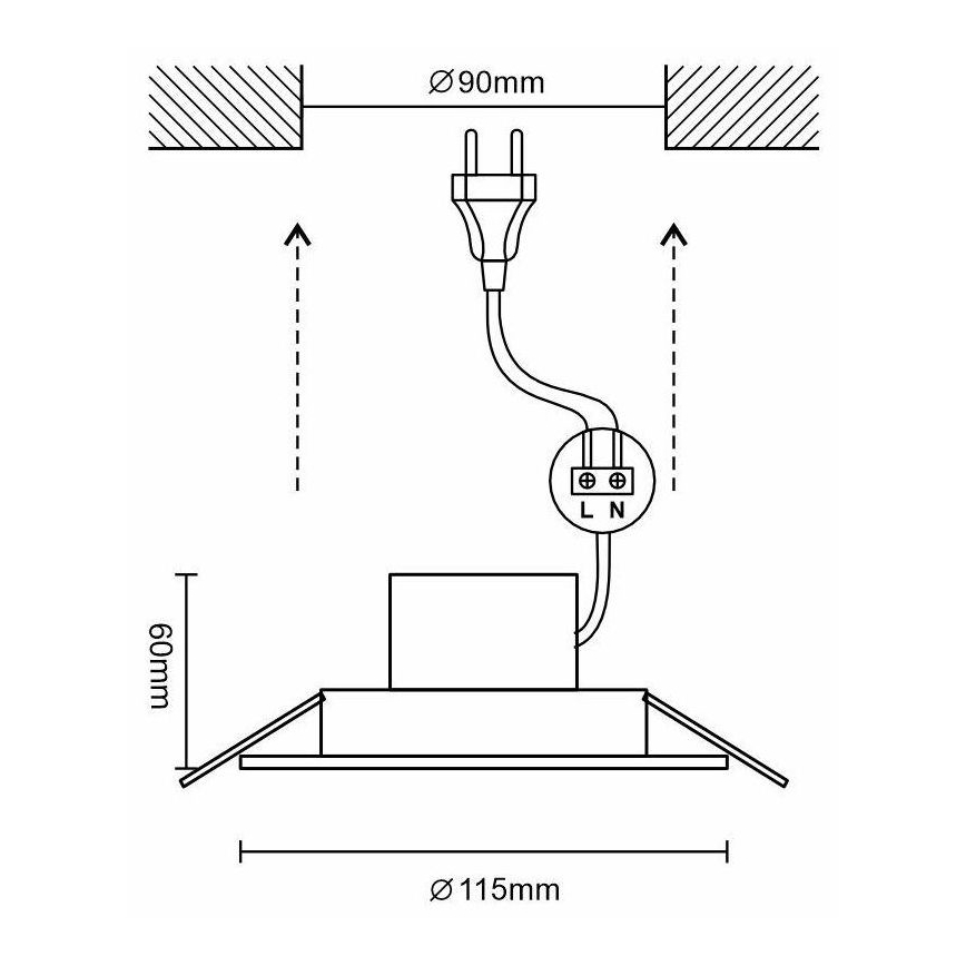 LED Aptumšojama vannas istabas lampa LED/10W/230V 3000K-6500K Wi-Fi Tuya IP44