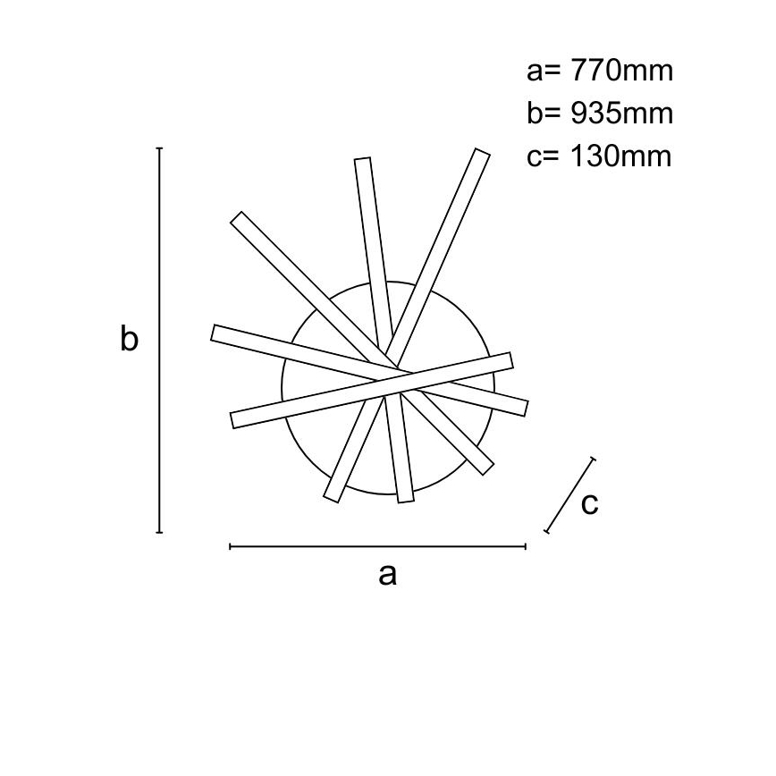 LED Aptumšojama virsapmetuma lustra LED/120W/230V 3000-6500K + tālvadības pults