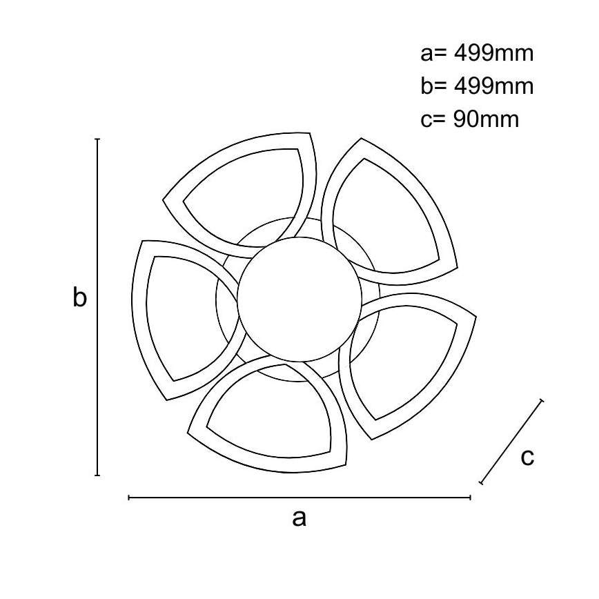 LED Aptumšojama virsapmetuma lustra LED/145W/230V 3000-6500K + tālvadības pults