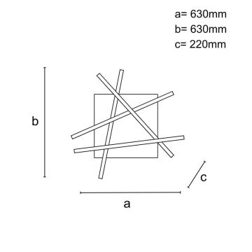 LED Aptumšojama virsapmetuma lustra LED/60W/230V 3000-6500K + tālvadības pults