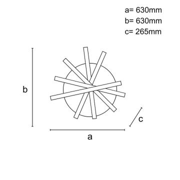 LED Aptumšojama virsapmetuma lustra LED/75W/230V 3000-6500K + tālvadības pults