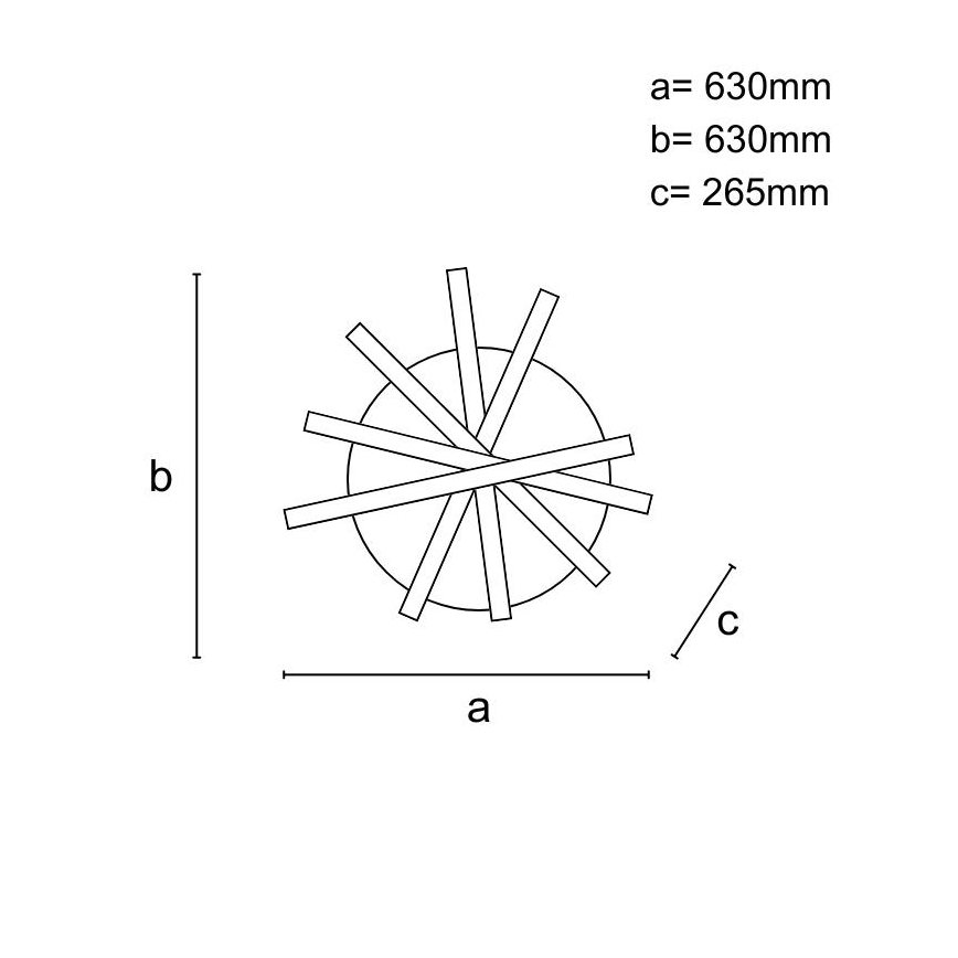 LED Aptumšojama virsapmetuma lustra LED/75W/230V 3000-6500K + tālvadības pults