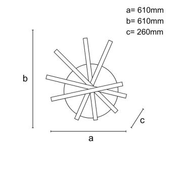 LED Aptumšojama virsapmetuma lustra LED/75W/230V 3000-6500K + tālvadības pults