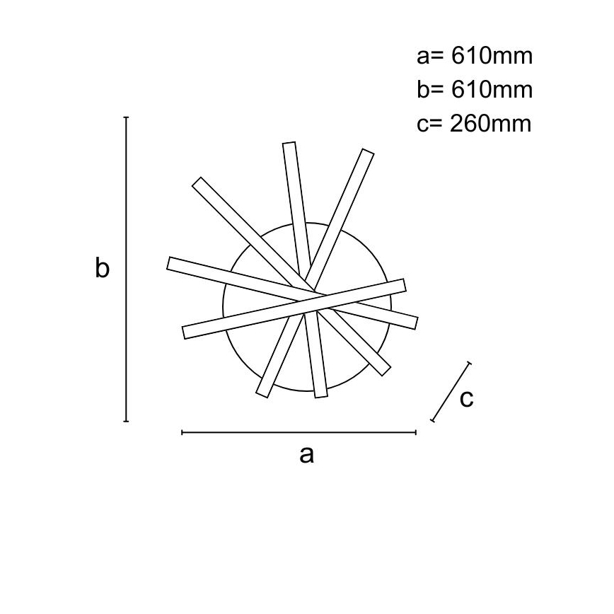 LED Aptumšojama virsapmetuma lustra LED/75W/230V 3000-6500K + tālvadības pults