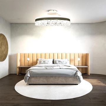 LED Aptumšojama virsapmetuma lustra LED/86W/230V 3000-6500K balta + tālvadības pults