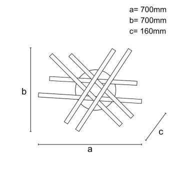 LED Aptumšojama virsapmetuma lustra LED/90W/230V 3000-6500K + tālvadības pults