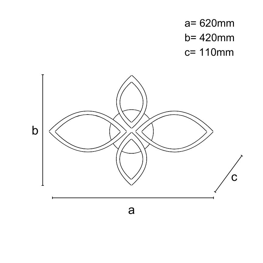 LED Aptumšojama virsapmetuma lustra LED/95W/230V 3000-6500K + tālvadības pults