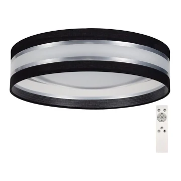 LED Aptumšojams griestu gaismeklis SMART CORAL LED/24W/230V melns/sudraba + tālvadības pults