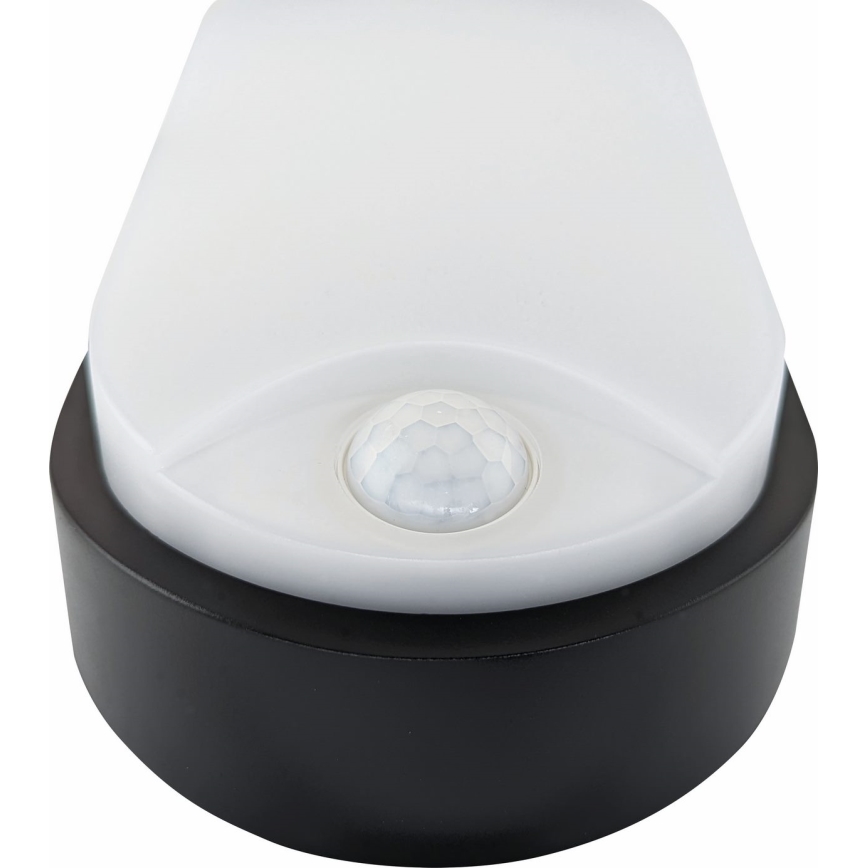 LED Āra griestu lampa ar sensoru LED/14W/230V IP54 melna