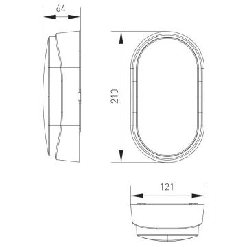 LED Āra griestu lampa LED/12W/230V 3000/4000/6500K IP65 balta