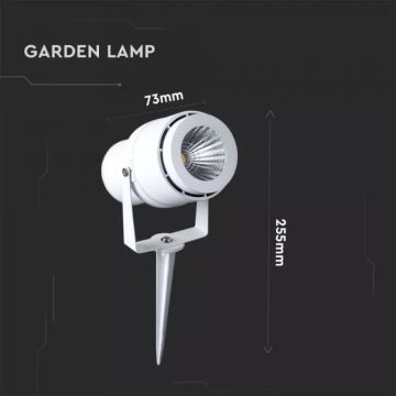 LED Āra lampa LED/12W/100-240V IP65 balta - zaļa lampa